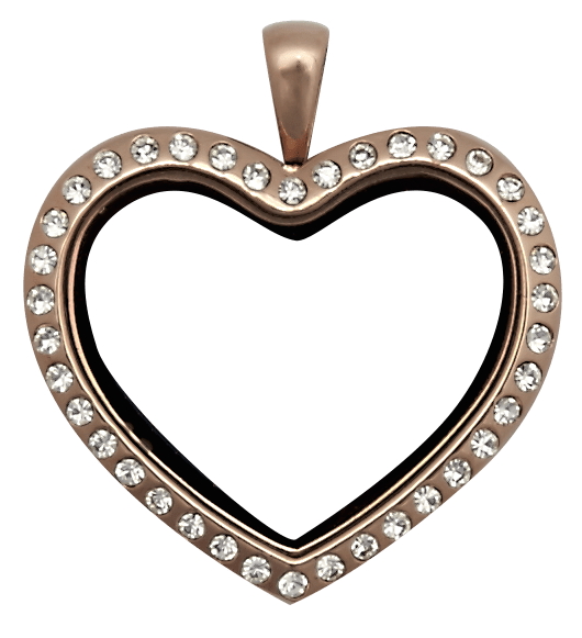 Locket Rose Gold Standard Heart Crystals image 0