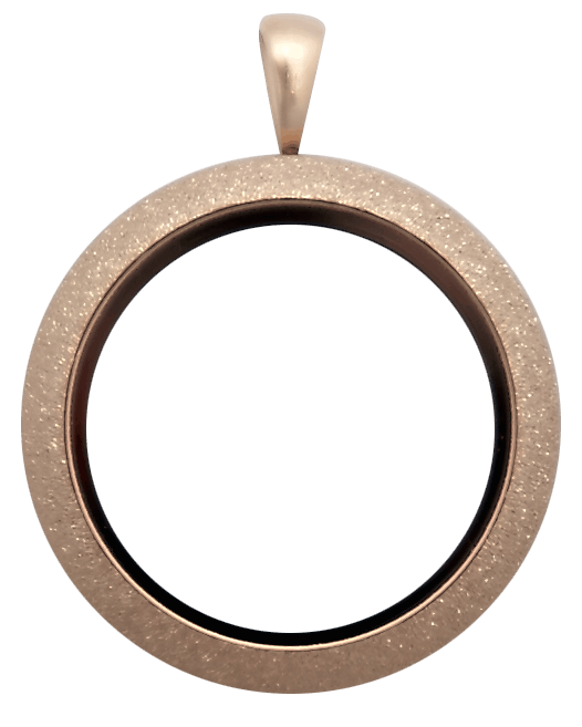 Rose Gold Standard Round Shimmer Locket image 0