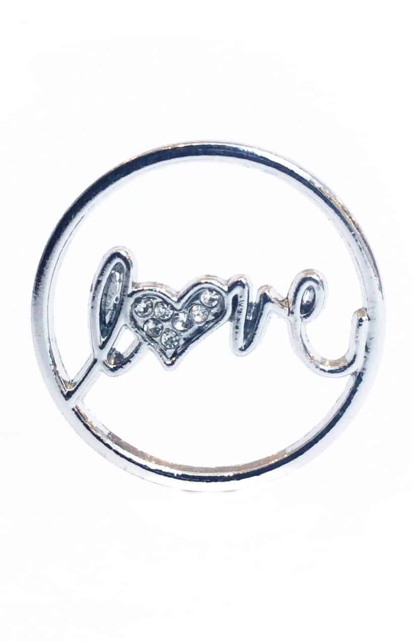 Large Plate - Curser Love Plate Silver image 0