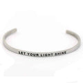 Mantraband Bangle Let Your Light Shine (Silver) image 0