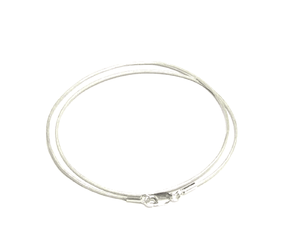 GFH White Leather 50cm Necklace image 0