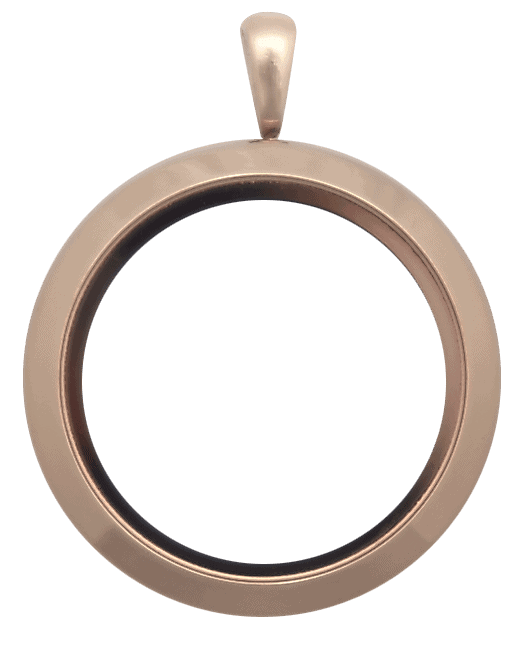 Rose Gold Standard Round Plain Locket image 0