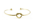 Love Knot Open Cuff Bangle-Gold image 0