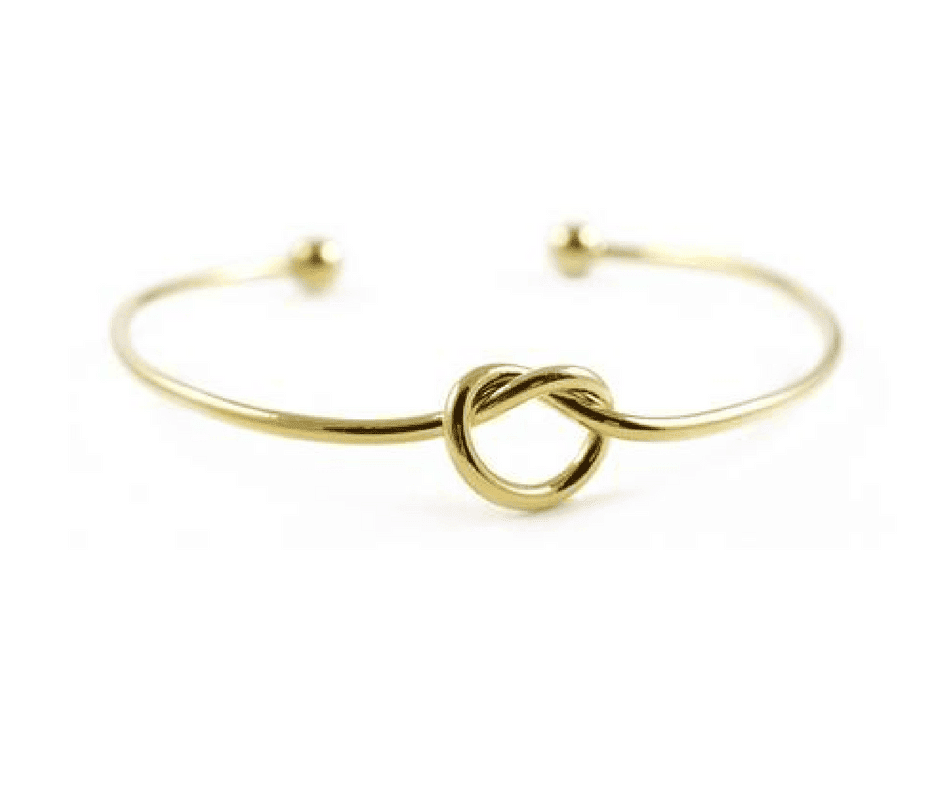 Love Knot Open Cuff Bangle-Gold image 0