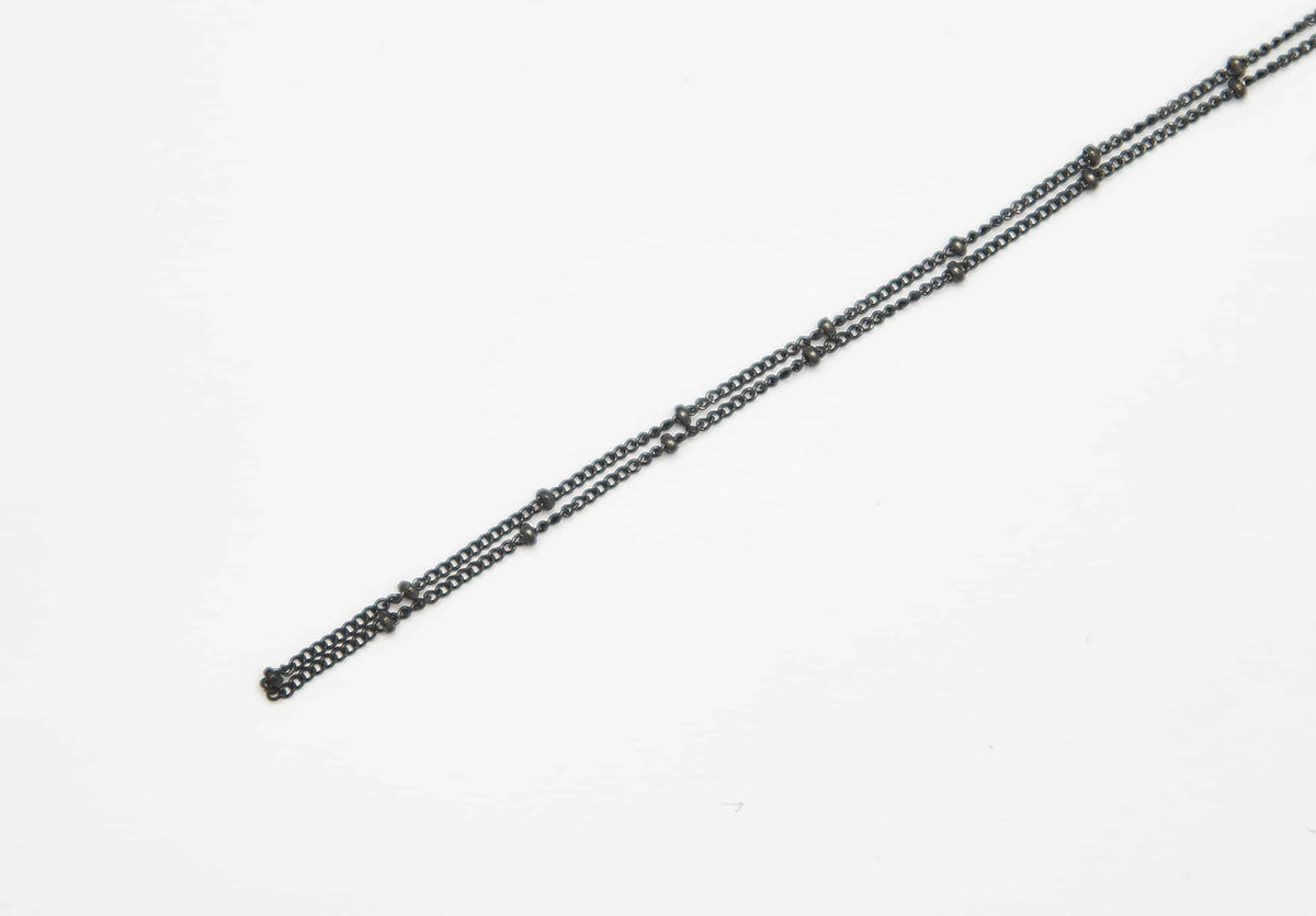 Chain Black 50cm Fine Ball Station image 0