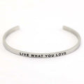 Mantraband Bangle Live What You Love (Silver) image 0