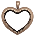 Rose Gold standard Heart Plain Locket image 0