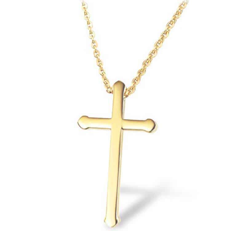 Necklace Natural Elements Cross-Gold image 0