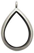 Silver Standard Raindrop Plain Locket image 0