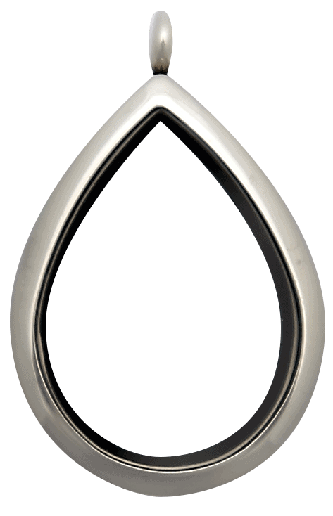 Silver Standard Raindrop Plain Locket image 0