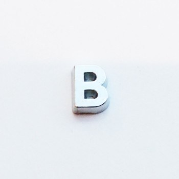 Letter B - Plain Silver image 0