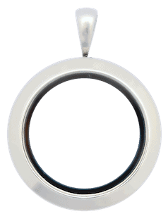 Locket Silver Small Round Plain image 0
