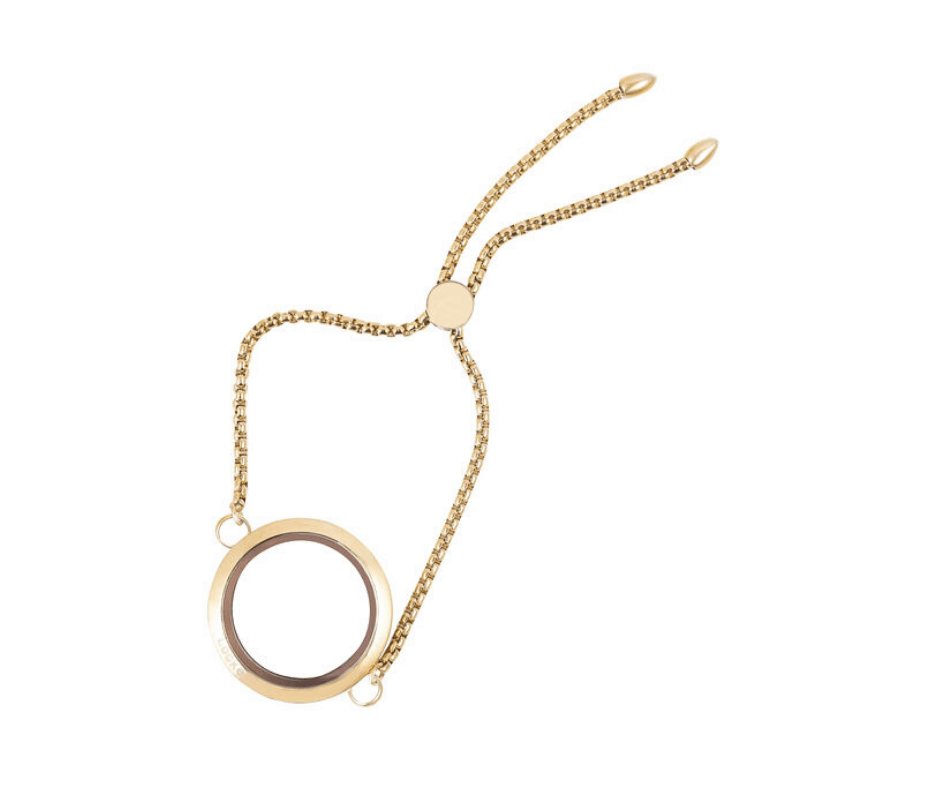 Bracelet Locket Snake Chain Slider-Gold image 1