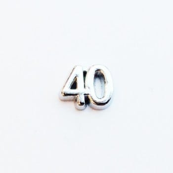 Celebratory Birthday Number 40 - Silver image 0