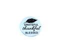 PLATE CHARM-GRATEFUL, THANKFUL, BLESSED image 0