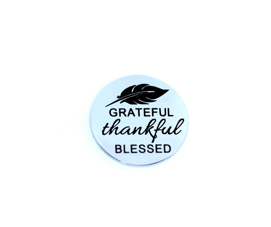 PLATE CHARM-GRATEFUL, THANKFUL, BLESSED image 0
