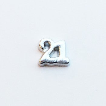 Celebratory Birthday Number 21 - Silver image 0