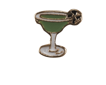 Martini - Green and Gold Glass image 0