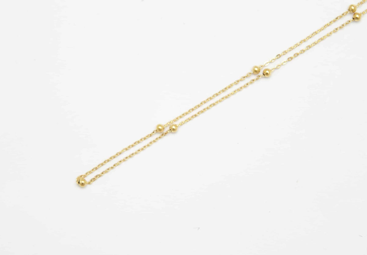 Gold 80cm Rolo 'O' Ring Chain image 0