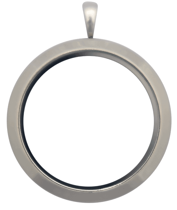 Silver Full Size Round Plain Locket image 0
