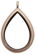 Rose Gold Standard Raindrop Plain Locket image 0