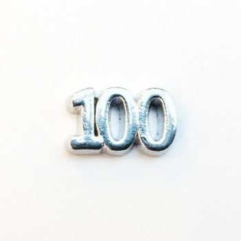 Celebratory Birthday Number 100 - Silver image 0