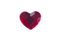 Small Love Heart - Light Siam Crystal image 0
