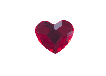 Small Love Heart - Light Siam Crystal image 0