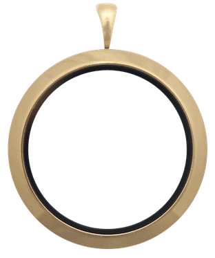 Locket Gold Full Size Round Plain image 0