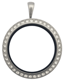 Locket Silver Standard Round Crystal image 0
