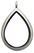 Locket Silver Standard Raindrop Plain image 0