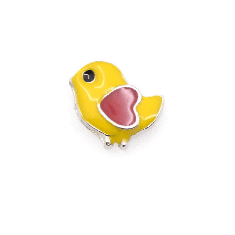 Charm Animal Chicken-Yellow with Heart image 0