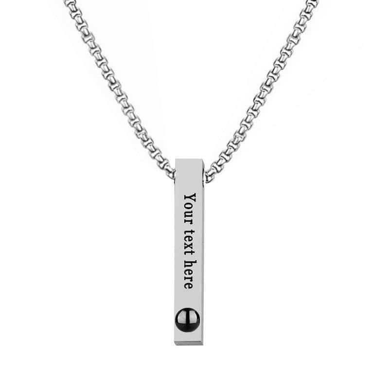 Projection Photo Engraved Vertical Cube Key Ring