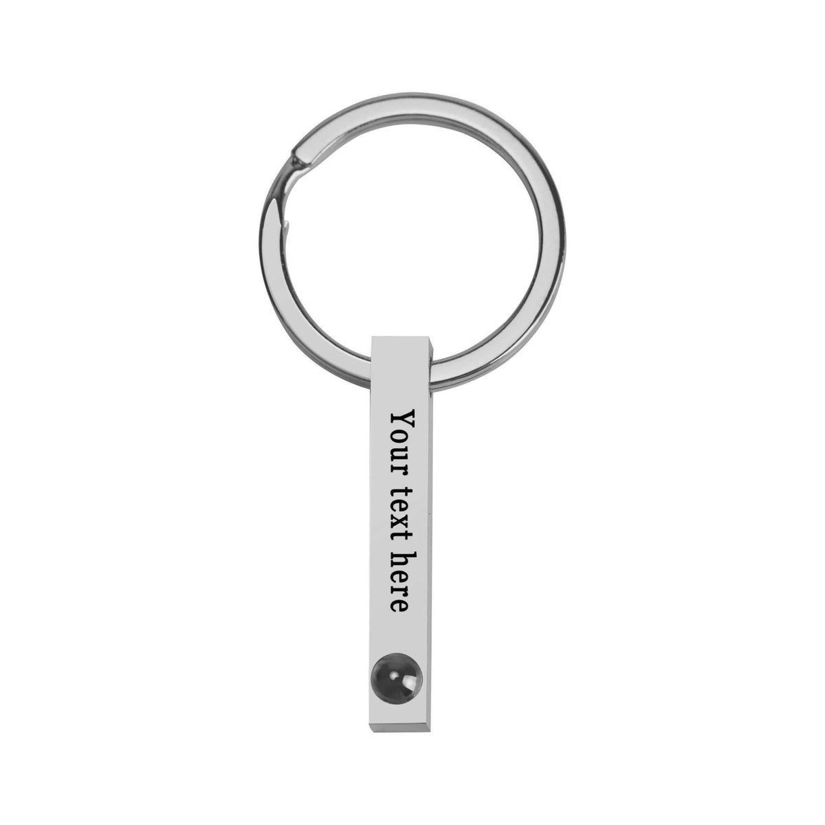 Projection Photo Engraved Vertical Cube Key Ring