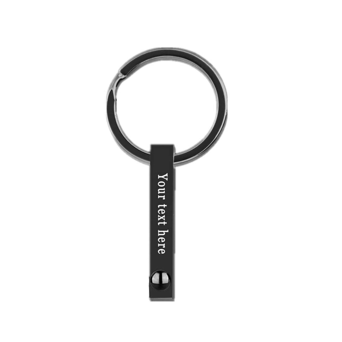 Projection Photo Engraved Vertical Cube Key Ring