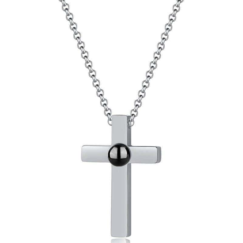 Projection Photo Cross Necklace