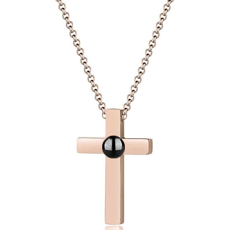 Projection Photo Cross Necklace