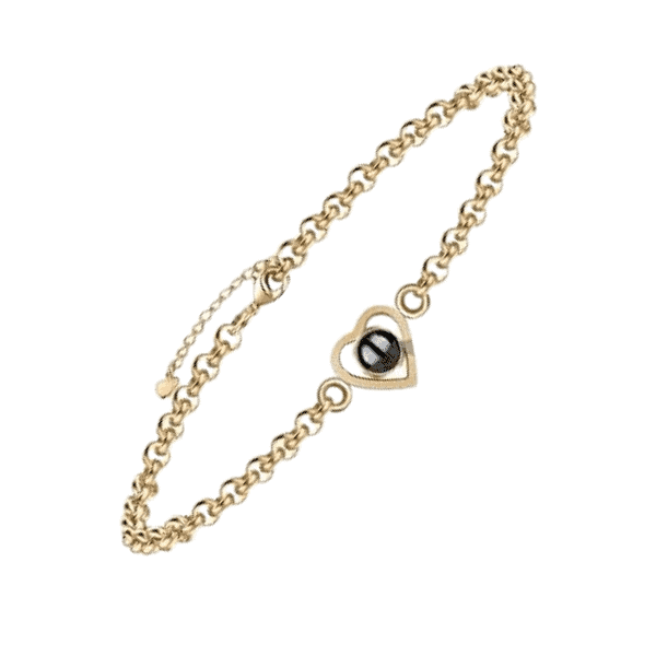 Projection Photo Heart Chain Bracelet