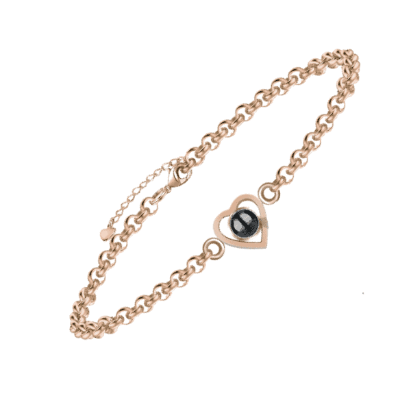 Projection Photo Heart Chain Bracelet