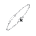 Projection Photo Heart Chain Bracelet