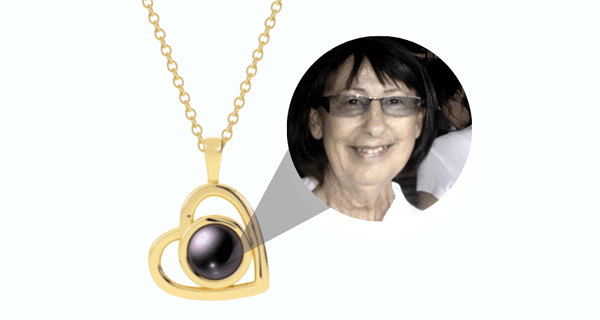 Projection Photo Heart Necklace