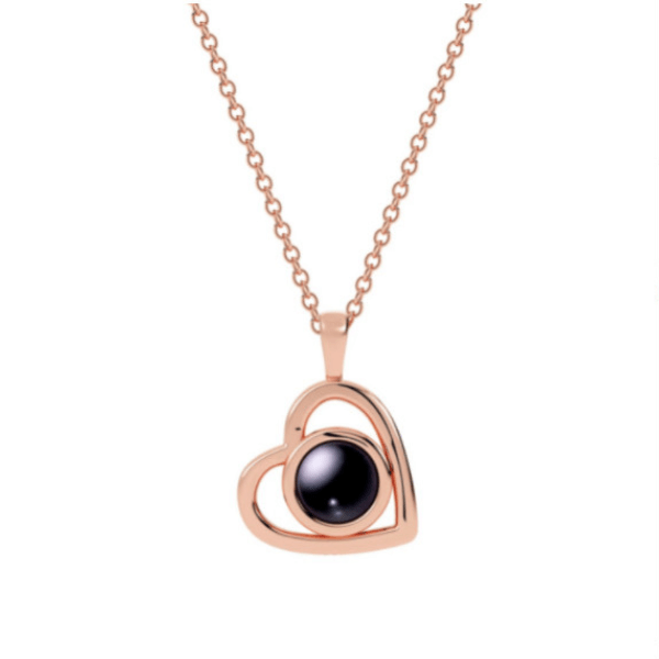 Projection Photo Heart Necklace