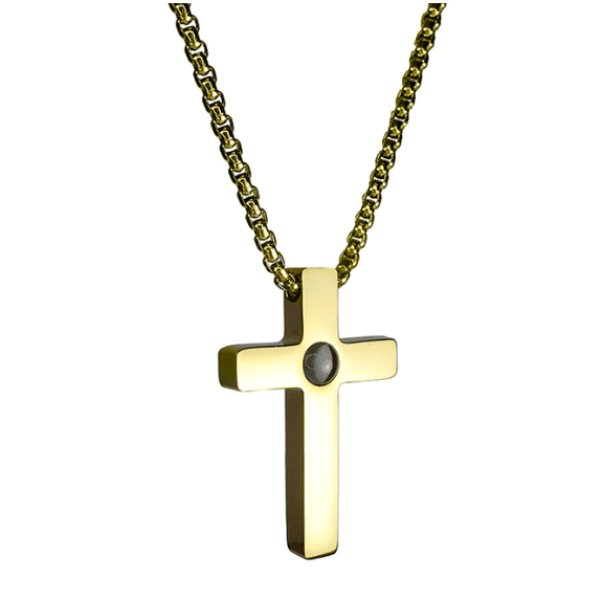 Projection Photo Cross Necklace