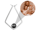 Projection Photo Diamond Shape Necklace