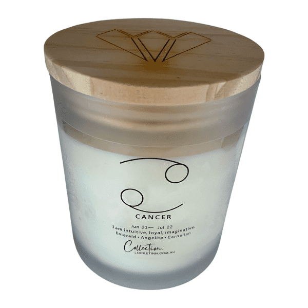 Zodiac Crystal Candle Cancer
