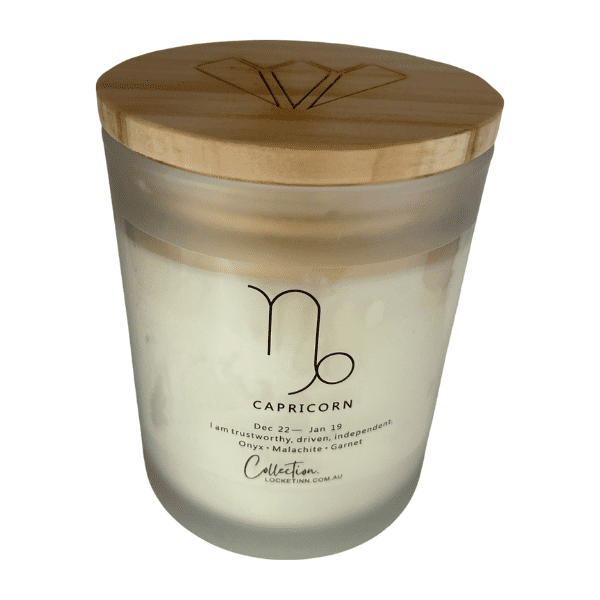 Zodiac Crystal Candle Capricorn