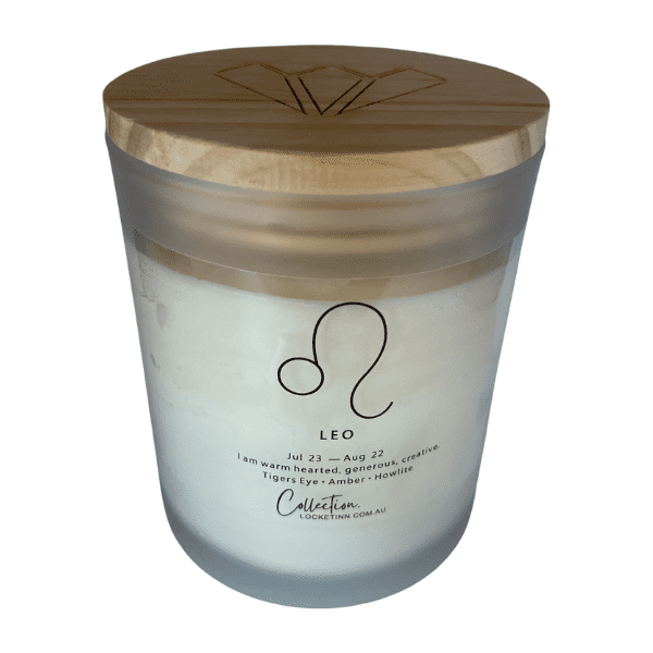 Zodiac Crystal Candle Leo