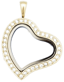 Locket Gold Standard Sweet Heart Crystals image 0