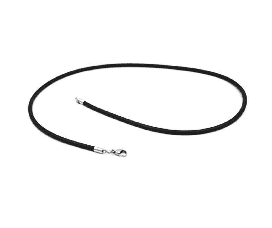 Black Leather 50cm Necklace image 0