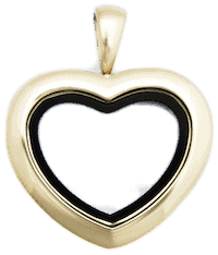 Locket Gold Medium Heart Plain image 0